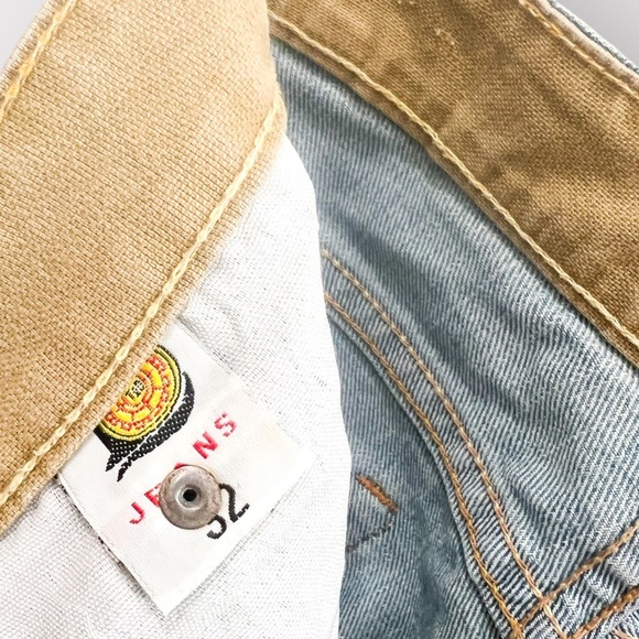 ARMANI EXCHANGE Butterfly Embroidered Pocket Blue Jean (Sz 32) - Picture 3 of 5